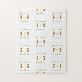 Goldenes Sacrament von Eucharist Host and Chalice Puzzle