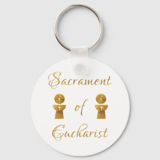 Goldenes Sacrament von Eucharist Host and Chalice Schlüsselanhänger
