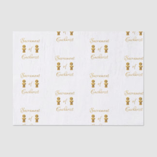 Goldenes Sacrament von Eucharist Host and Chalice Seidenpapier