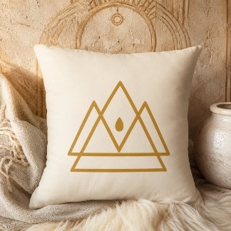 Goldenes Sacred Peaks-Wurfkissen Kissen