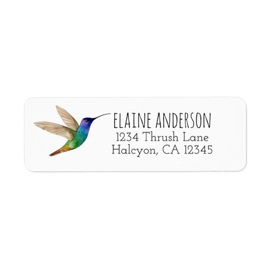 Goldenes Sapphire Hummingbird-Label (Vorne)