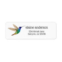 Goldenes Sapphire Hummingbird-Label