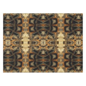 Goldenes Satin Spitzen Geometrisches Mustertablett Tischdecke (Vorderseite (Horizontal))