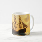 Goldenes Schiff Kaffeetasse (VorderseiteRechts)