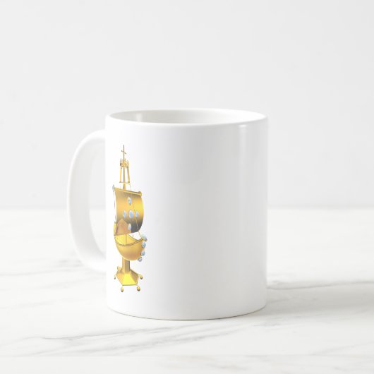 goldenes Schiff Kaffeetasse (Vorderseite Links)