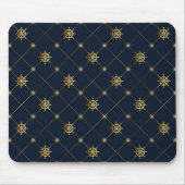 Goldenes Schiffrad Mousepad (Vorne)