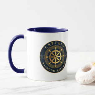 Goldenes Schiffrad Tasse