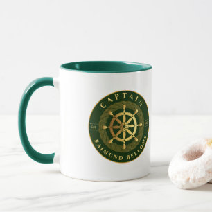 Goldenes Schiffrad Tasse