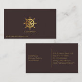 Goldenes Schiffrad Visitenkarte (Vorne/Hinten)