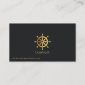 Goldenes Schiffrad Visitenkarte (Vorderseite)
