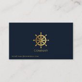 Goldenes Schiffrad Visitenkarte (Vorderseite)