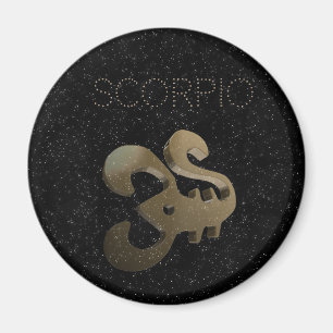 Goldenes Schild Scorpio Magnet