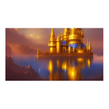 Goldenes Schloss Goldene blaue Fantasie magisch 3
