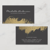 Goldenes, schmales Muster Visitenkarte (Vorne/Hinten)