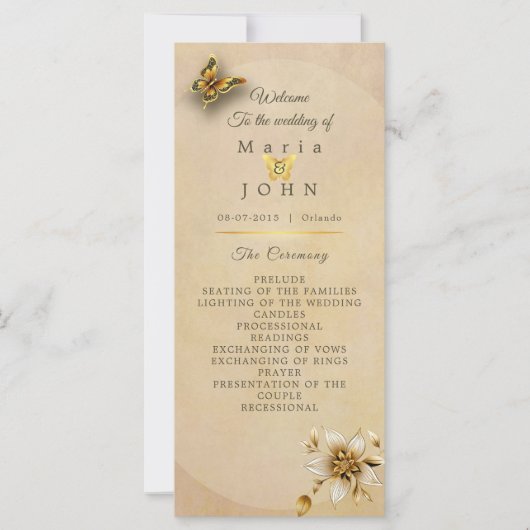 Goldenes Schmetterlingsprogramm (Vorderseite)