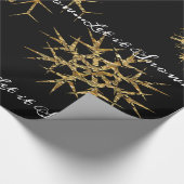 Goldenes Schnee Schätze Weihnachtsnacht Geschenkpapier (Ecke)