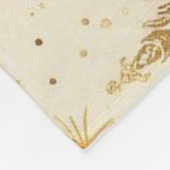 Goldenes Schneeflockenmuster Fleecedecke (Ecke)