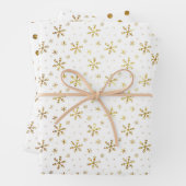 Goldenes Schneeflockenmuster Geschenkpapier Set (Beispiel)