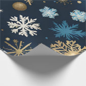 goldenes Schneeflockenpapier Geschenkpapier (Ecke)