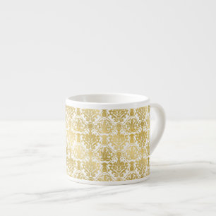Goldenes schönes barockes stilvolles elegantes Mus Espressotasse