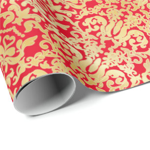 Goldenes schönes barockes stilvolles elegantes Mus Geschenkpapier
