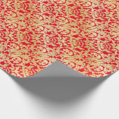 Goldenes schönes Barockmuster Geschenkpapier (Ecke)