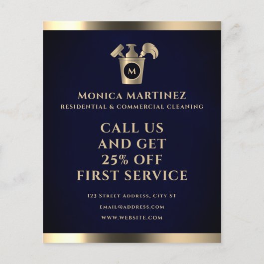 Goldenes Schwarz mit Logo Flyer (Hinten)