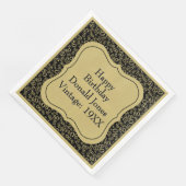 Goldenes/schwarzes Bracket-Zahlenmuster des 80. Ge Serviette (Ecke)