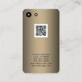 Goldenes Schwarzes modernen smartphone Blickes Visitenkarte (Rückseite)