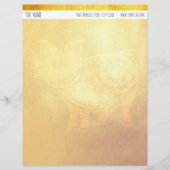 Goldenes Schwein-chinesisches neues Jahr Briefbogen (Vorderseite)