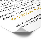 Goldenes Schwimmsymbol, Schwimmen Lektion Werbung Poster (Ecke)