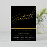 Goldenes Script 40. Geburtstag Party Gold Folieneinladung<br><div class="desc">Goldenes Drehbuch 40. Geburtstag Party Gold Foil Einladung Weitere Einladungen in unserem Nest- und Nestladen</div>
