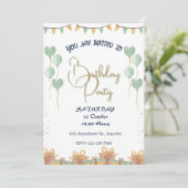 Goldenes Script-Party Einladung (Stehend Vorderseite)