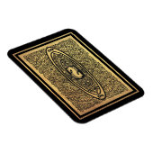 Goldenes Seepferd Mandala - Verziertes Design der Magnet (Rechte Seite)