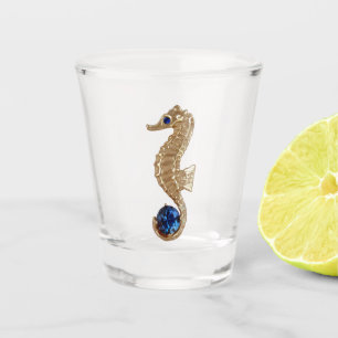 Goldenes Seepferd Schnapsglas