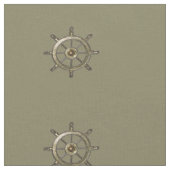 Goldenes Seeschiffs-Rad Stoff (Nahaufnahme)