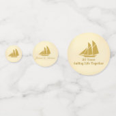 Goldenes Segelleben Konfetti (Vorderseiten)