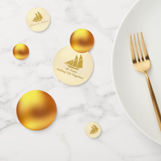 Goldenes Segelleben Konfetti (Gruppe)