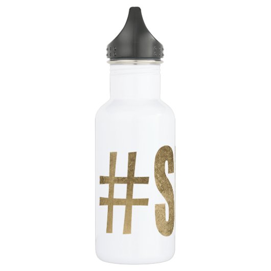 Goldenes Selfie Edelstahlflasche (Links)