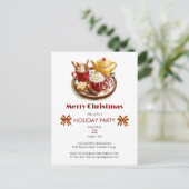 Goldenes Set mit heißem Choco, Weihnachten Postkarte (Stehend Vorderseite)