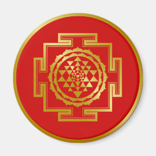 Goldenes Shree Yantra Magnet