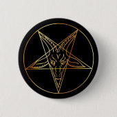 Goldenes sigil von Baphomet Button (Vorderseite)