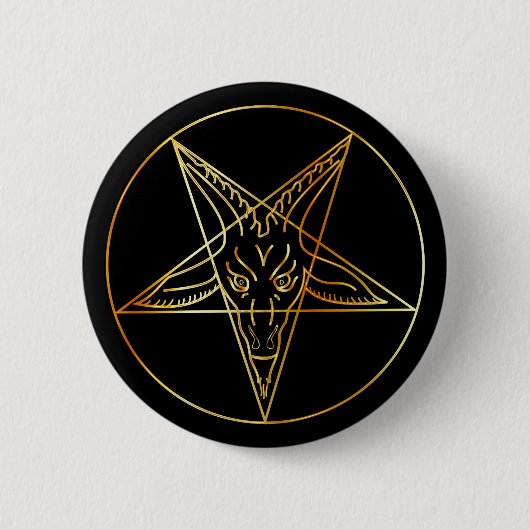 Goldenes sigil von Baphomet Button (Vorderseite)