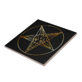 Goldenes sigil von Baphomet Fliese (Seite)