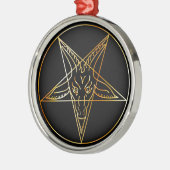 Goldenes sigil von Baphomet Ornament Aus Metall (Links)