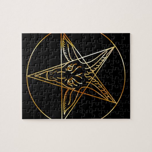 Goldenes sigil von Baphomet Puzzle (Horizontal)