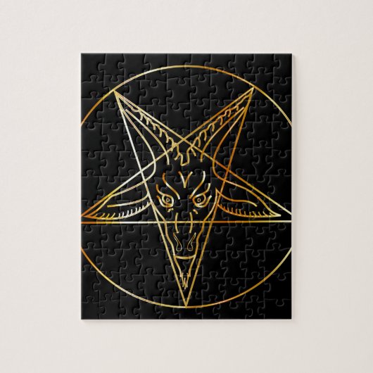Goldenes sigil von Baphomet Puzzle (Vertikal)