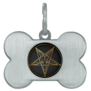 Goldenes sigil von Baphomet Tiermarke