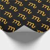 Goldenes Skorpio Astrologie Symbol Zeichen Geschenkpapier (Ecke)