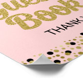 Goldenes Skript Bitte unterschreiben Sie das Gäste Poster (Ecke)